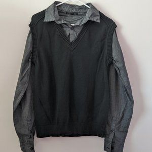 Twentyone Men black V neck pullover sweater size L